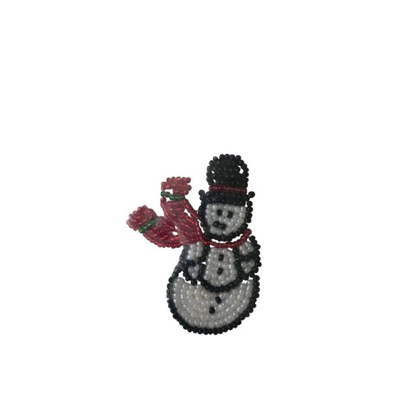 Sequins Beads Applique Snowman Present Holy Set Of 3 - Picture 2 of 4